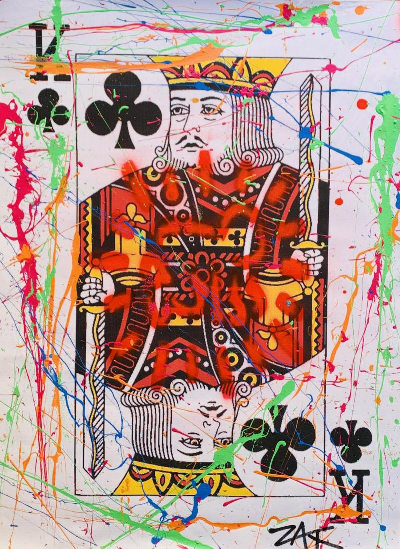 E.M. Zax Acrylic on Canvas  "Playing card" (1 of 1)