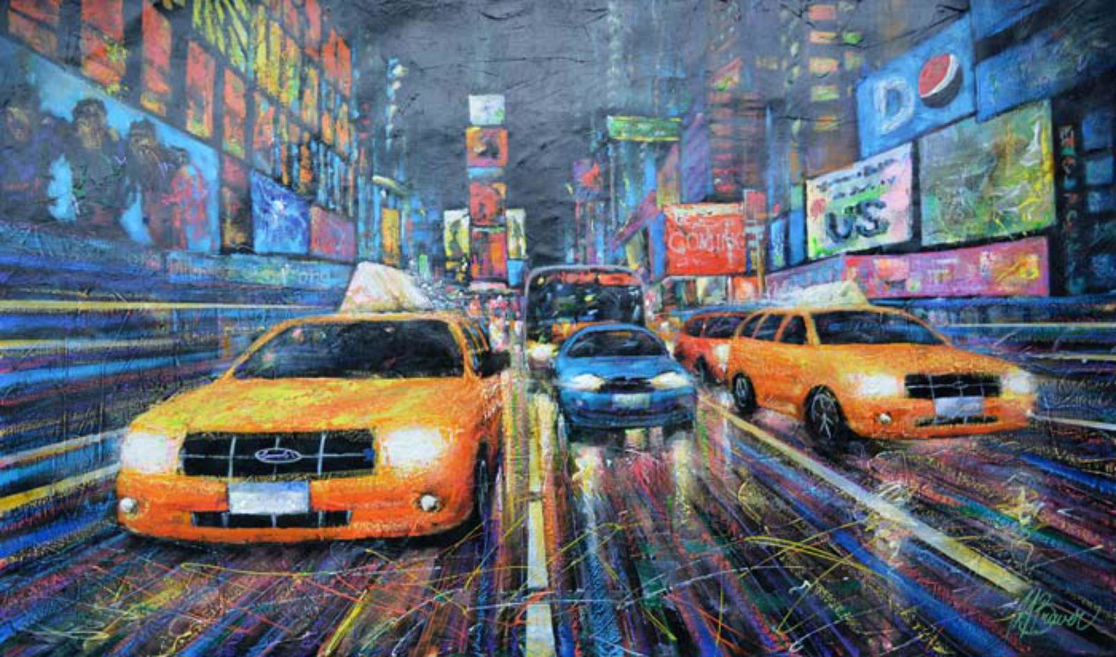 Mark Braver Original Acylic on Canvas "Untitled" (1 of 2)