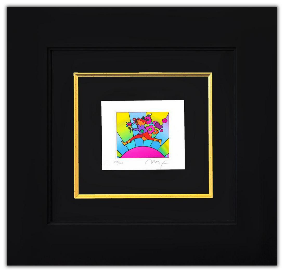 Peter Max- Original Lithograph "Flower Jumper Over (1 of 2)