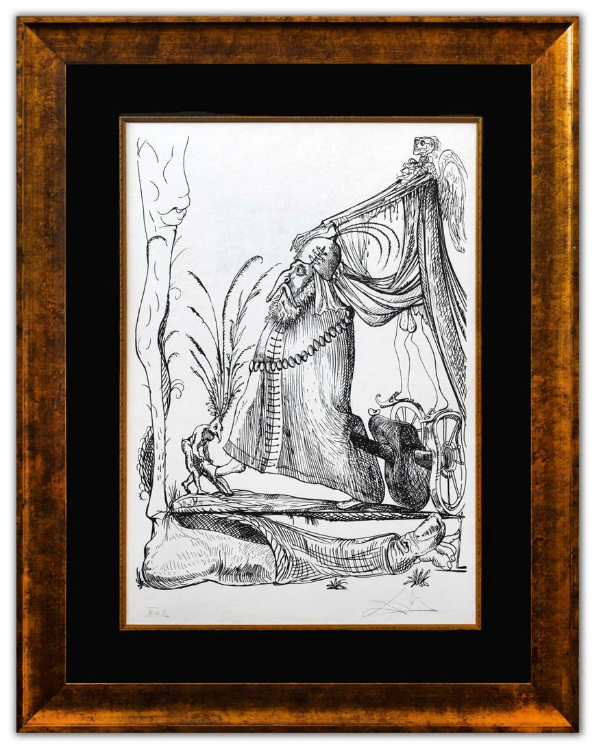 Salvador Dali- Original Lithograph from Gouache and: Artist: Salvador Dali. Medium: Original Lithograph from Gouache and Collage. Title: Untitled. Size (Unframed): 30" x 22". Size (Framed): 41" x 32". Certificate of Authenticity: Is included. Additional