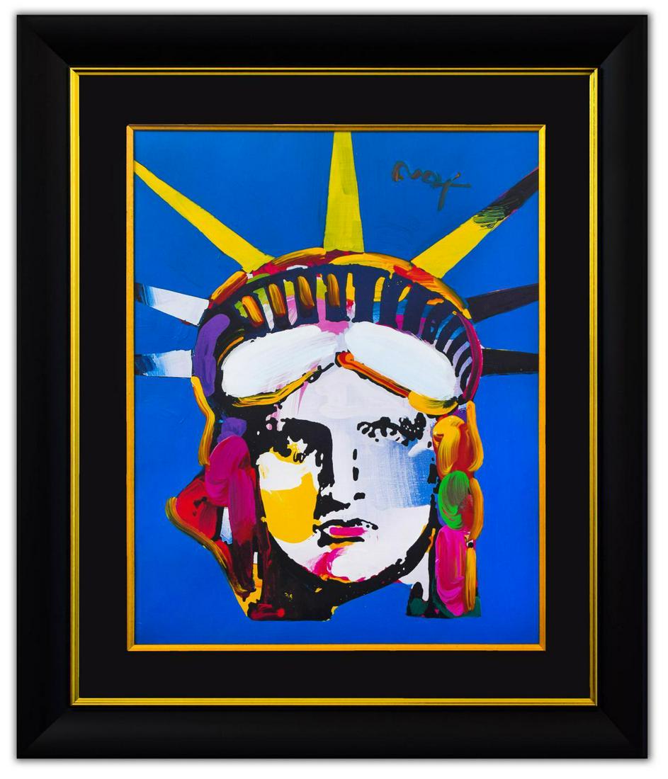 Peter Max- Original Mixed Media "Liberty Head" (1 of 4)
