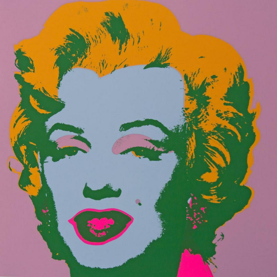 Andy Warhol- Silk Screen "Marilyn Monroe 11.28": Artist: Andy Warhol. Medium: Silk Screen. Title: Marilyn Monroe 11.28. Size (Unframed): 36" x 36". Additional: The piece is stamped in blue on the back with "Published by Sunday B. Morning" and "fill 