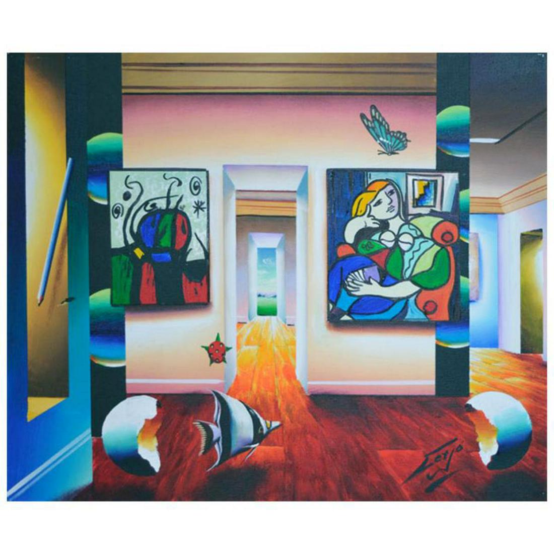 Ferjo, "Miro with Beauty" Original Painting on Canvas, (1 of 1)