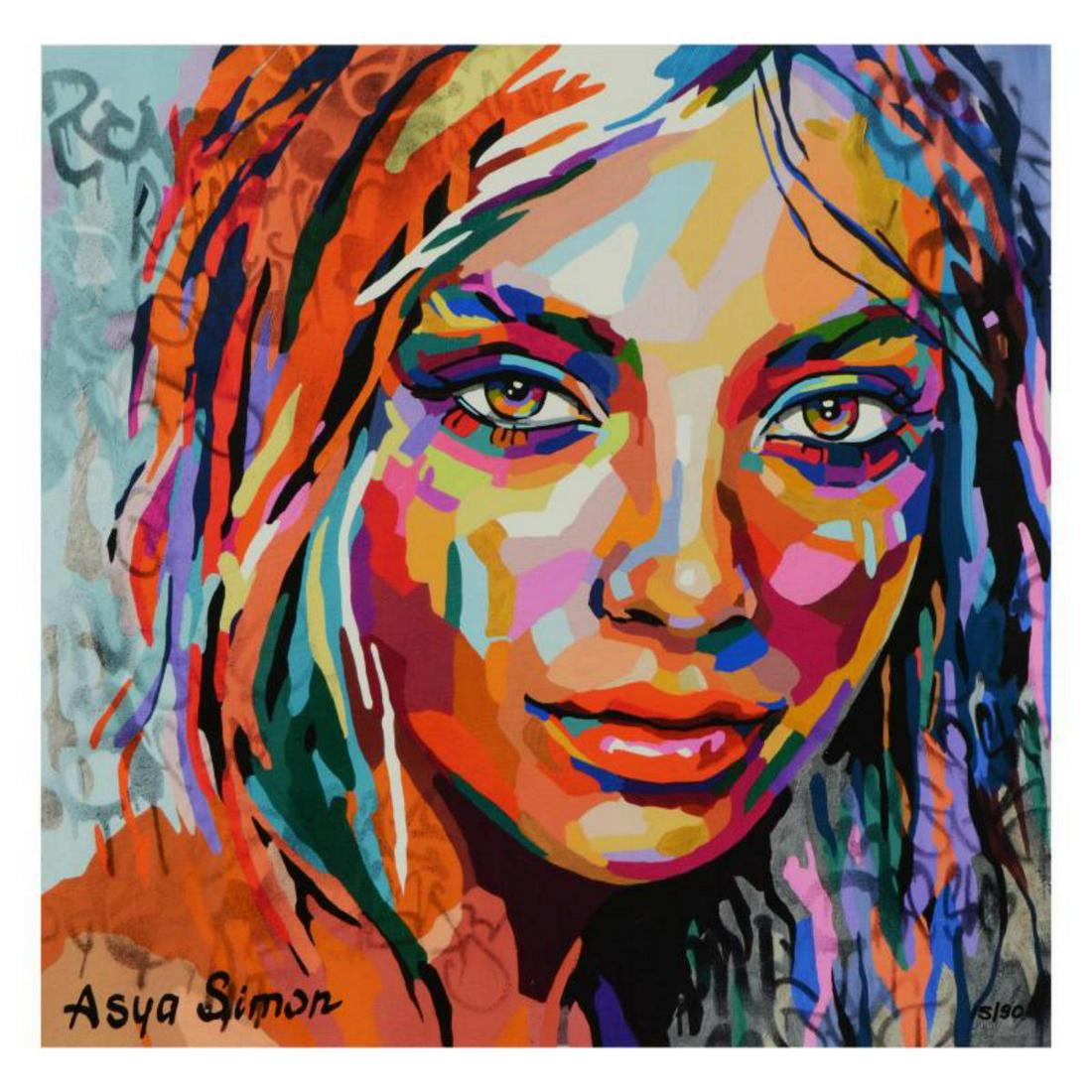 Asya Simon, Limited Edition on Canvas, Numbered and (1 of 2)