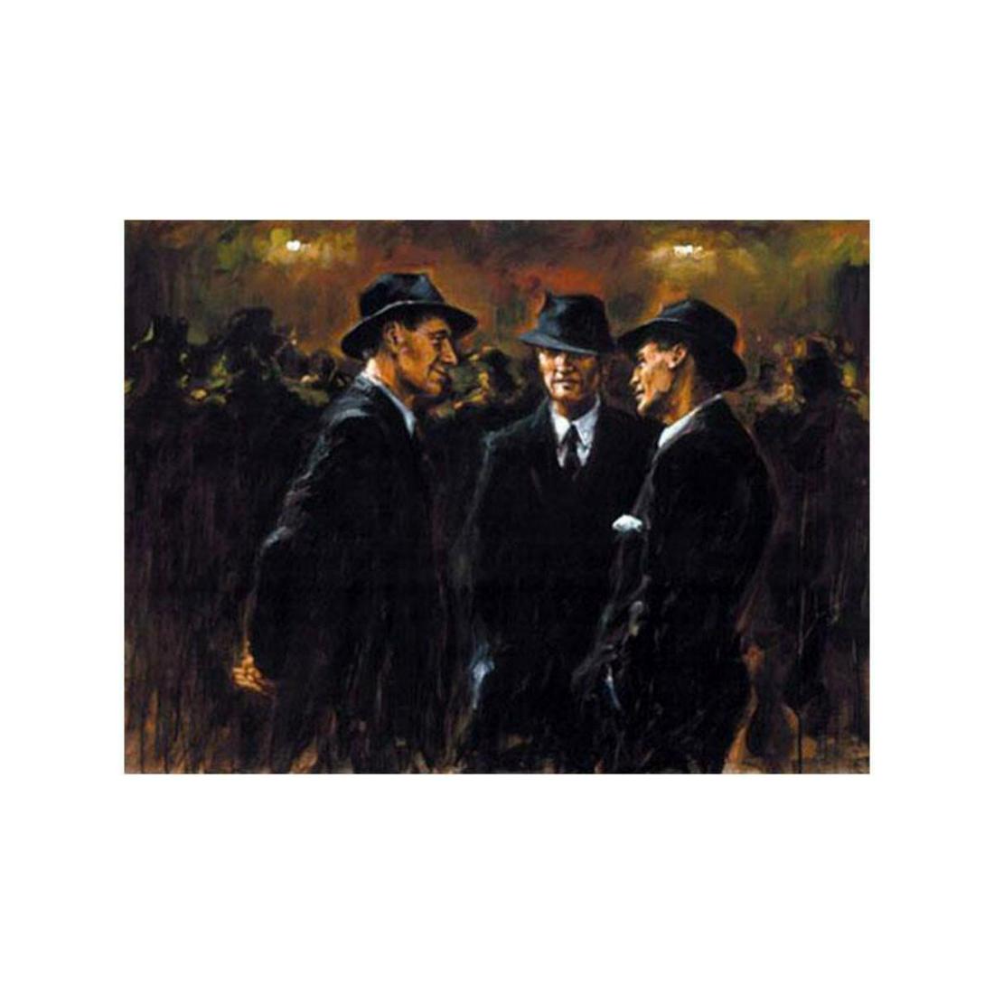 Fabian Perez, "Gathering/Las Brujas" Hand Textured: "Gathering/Las Brujas" is a hand textured limited edition giclee on stretched canvas by Fabian Perez. The piece is numbered and hand signed. Includes a certificate of authenticity. Measures approximat
