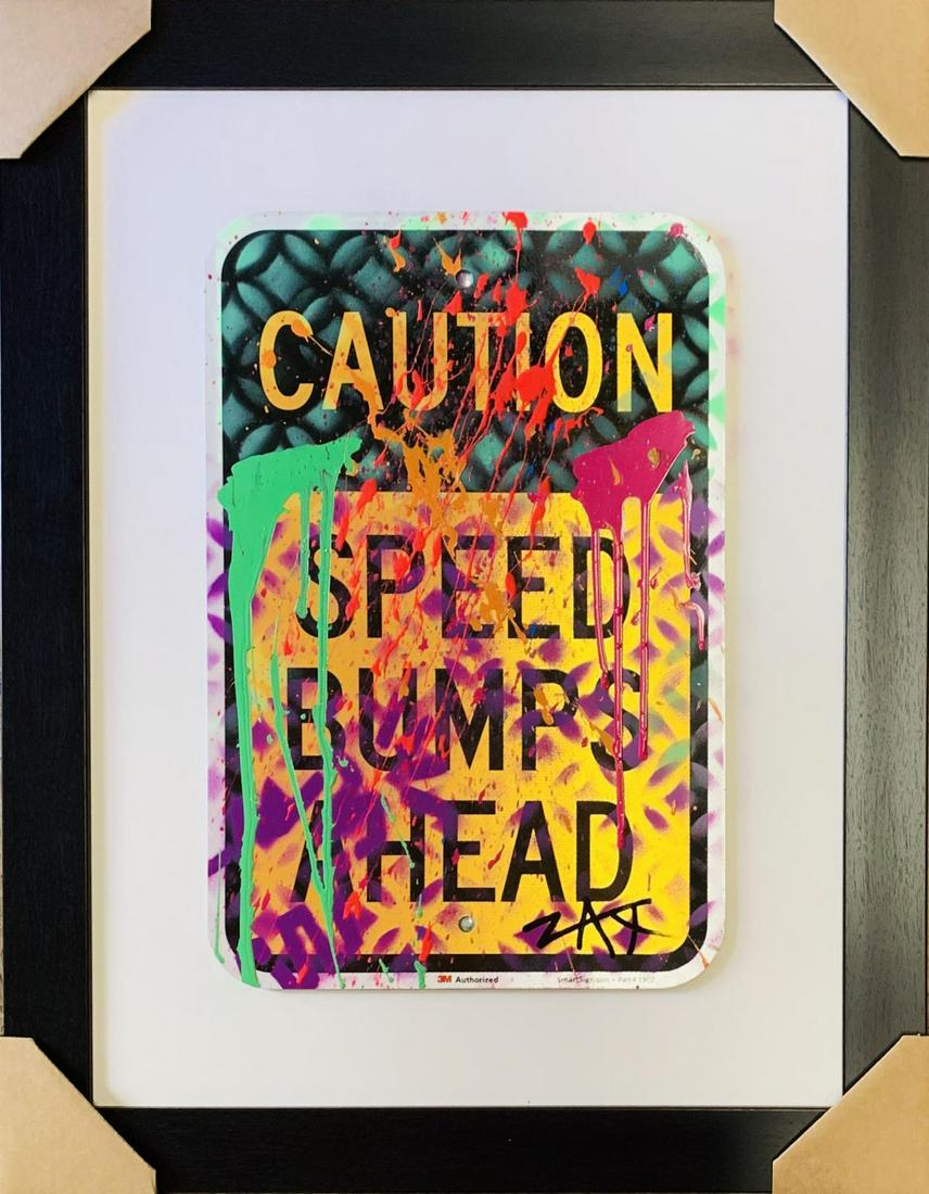 E.M. Zax Original hand painted metal street sign (1 of 1)