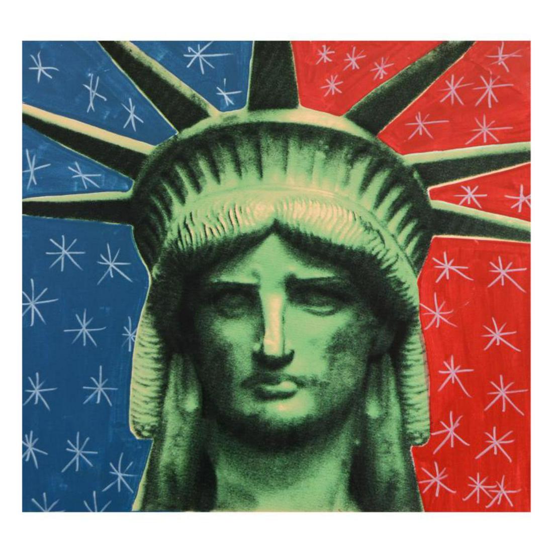 Steve Kaufman (1960-2010) "Liberty Head" Hand Painted (1 of 3)