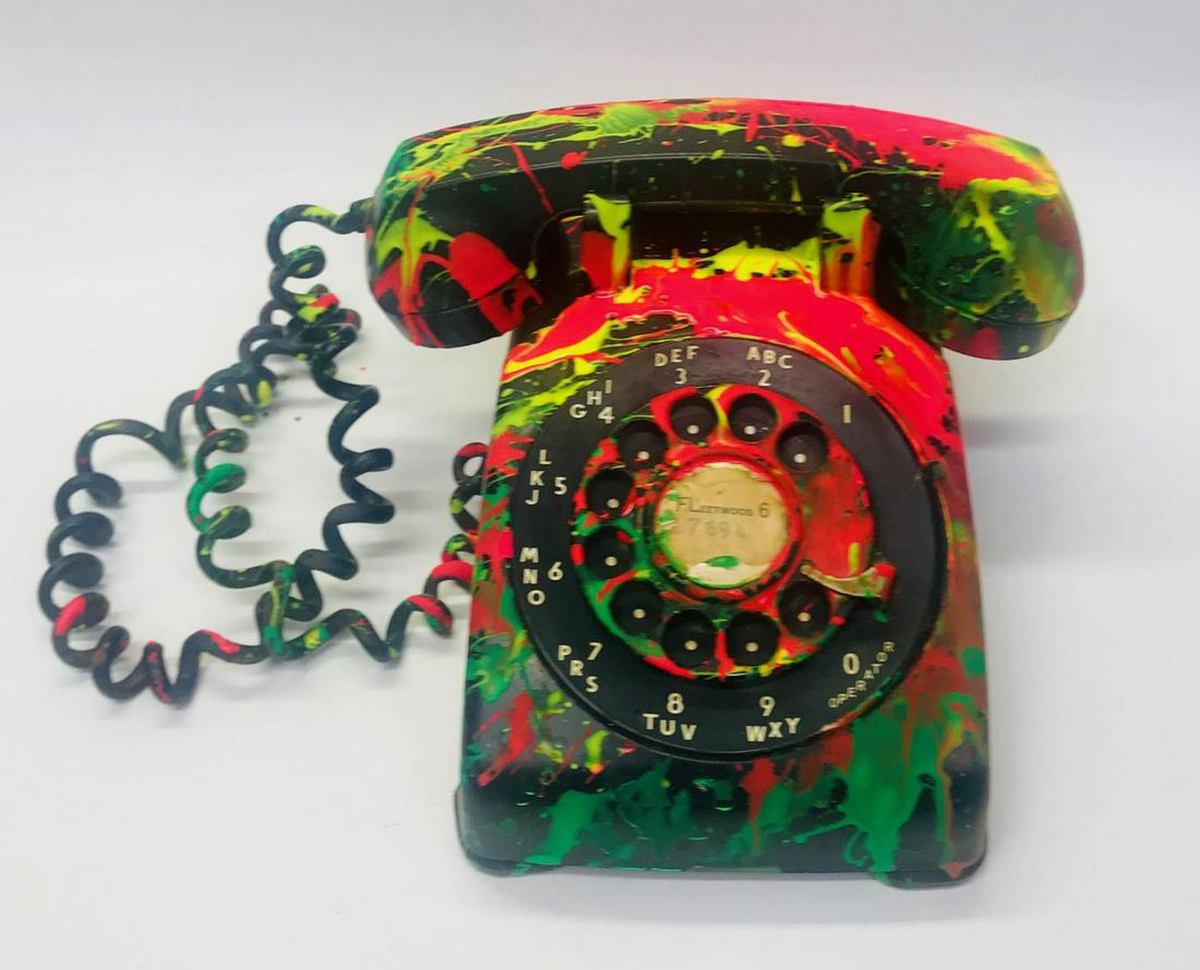E.M. Zax Vintage Rotary Phone Hand Painted (1 of 4)