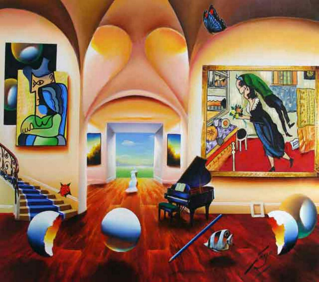 Ferjo "MASTERS MUSICAL BEGINNINGS" Giclee on Canvas: Artist: Ferjo. Medium: Giclee on Canvas. Title: MASTERS MUSICAL BEGINNINGS. Size: 20" x 24". Signed and numbered by the artist.