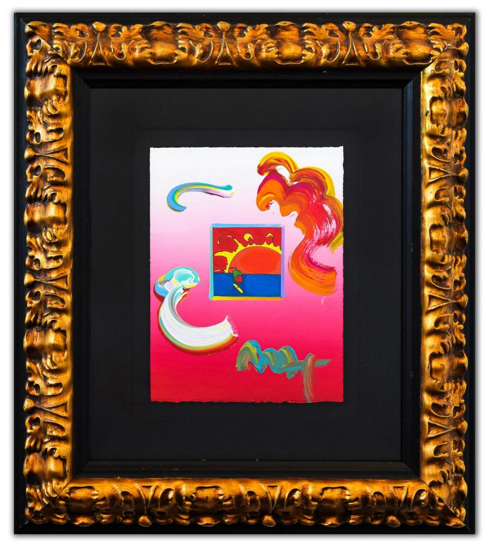 Peter Max- Original Mixed Media "Better World Ver. I (1 of 2)
