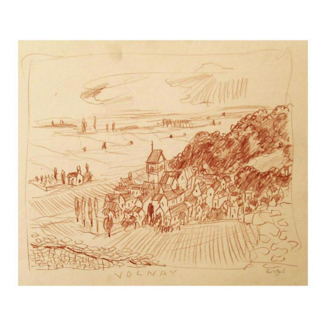 Wayne Ensrud "Volnay, Burgundy" Pastel Original Artwork; (1 of 2)