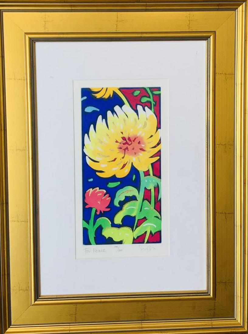 Simon Bull Original etching with hand laid gold leaf (1 of 1)