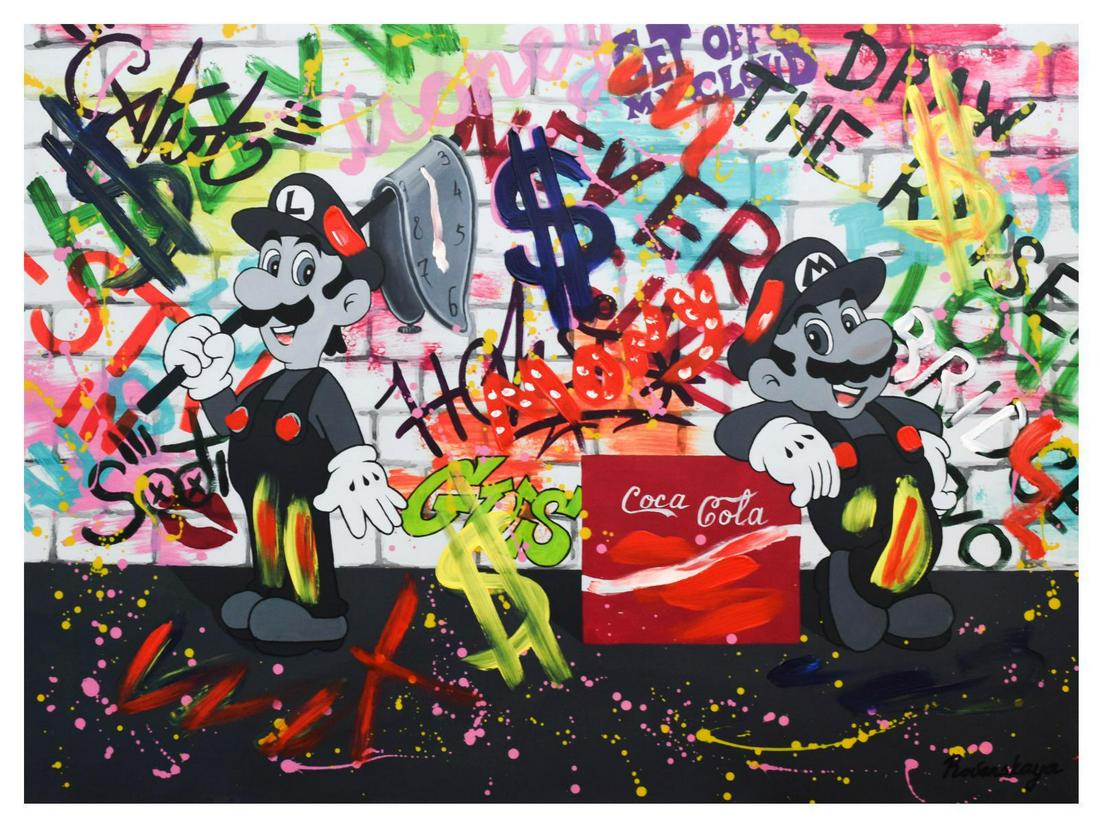 Nastya Rovenskaya- Mixed Media "Loving Coca Cola" (1 of 1)