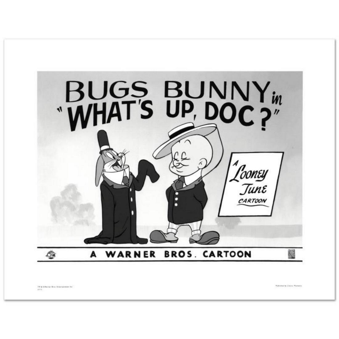 "What's Up Doc #2" Limited Edition Giclee from Warner: "What's Up Doc #2" is a limited edition giclee on paper from Warner Bros., numbered with hologram seal of Authenticity. This image was originally used as a "lobby card" displayed in theater lobbies to