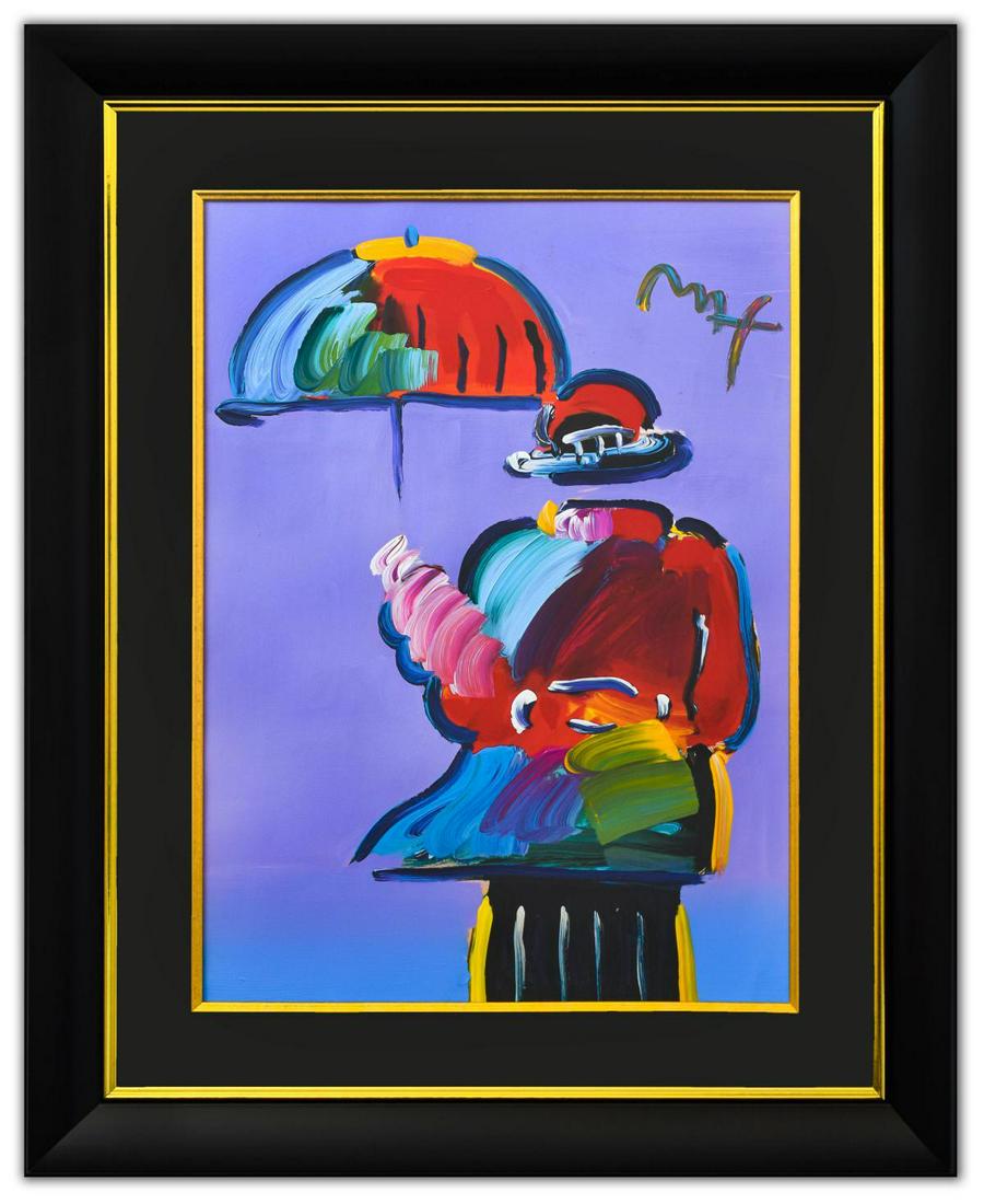 Peter Max- Original Mixed Media "Umbrella Man" (1 of 4)