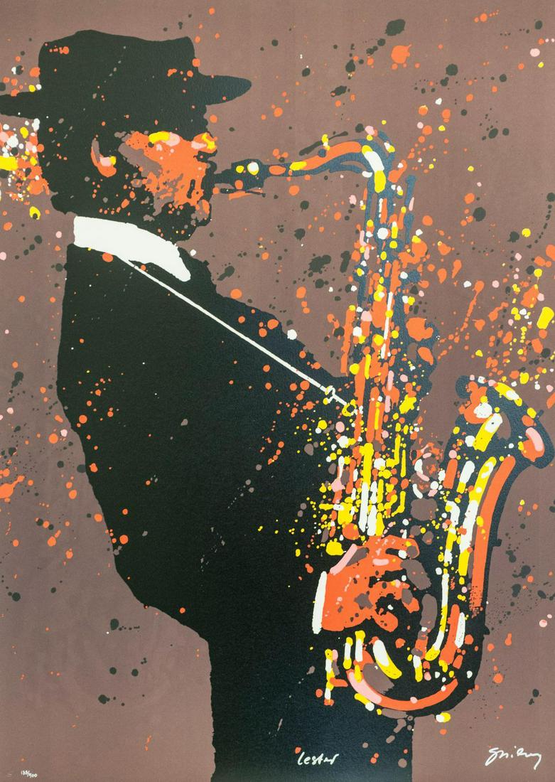Waldemar Swierzy (1931-2013)- Hand Pulled Original: Artist: Waldemar Swierzy (1931-2013). Medium: Hand Pulled Original Lithograph. Title: Lester. Size (Unframed): 33" x 24". Certificate of Authenticity: Is Included. Additional: Limited edition hand pul