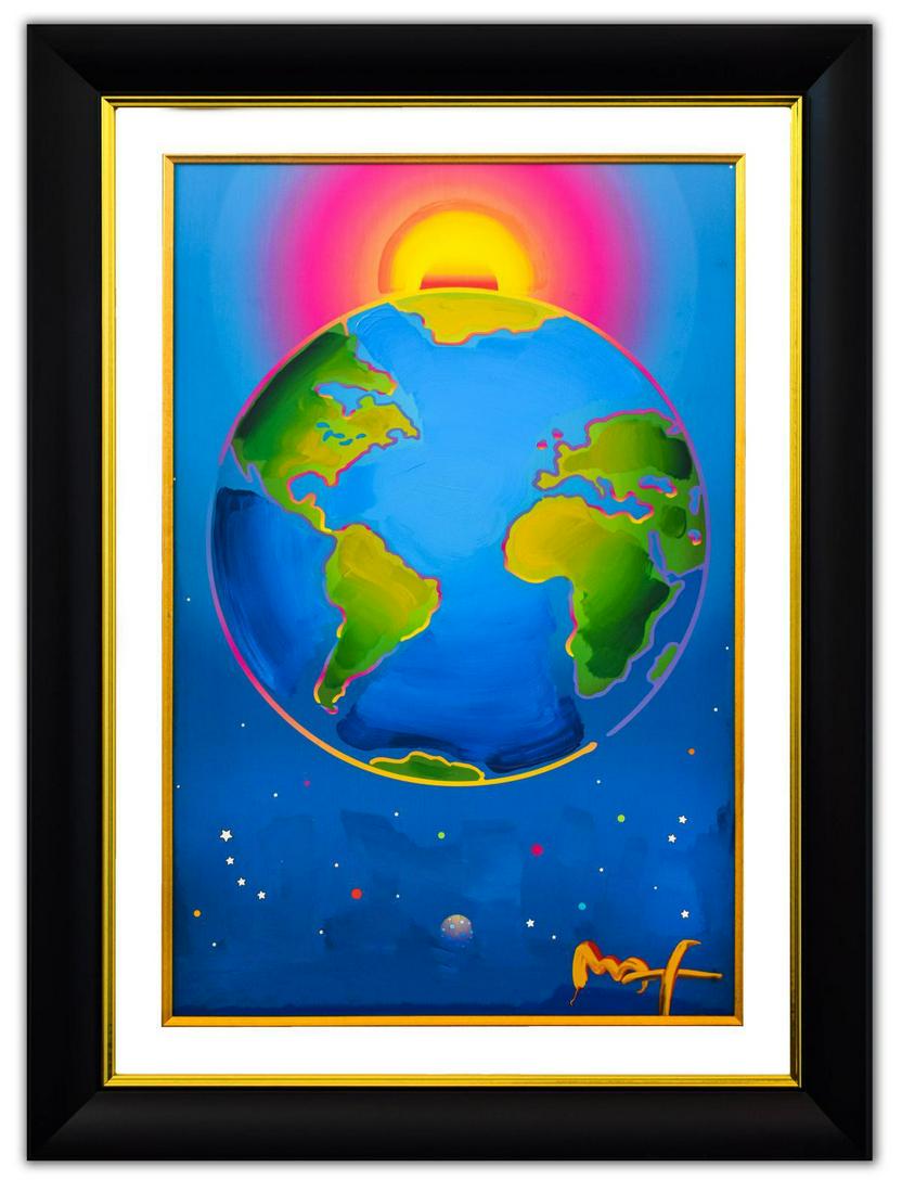 Peter Max- Original Mixed Media "Earth" (1 of 3)