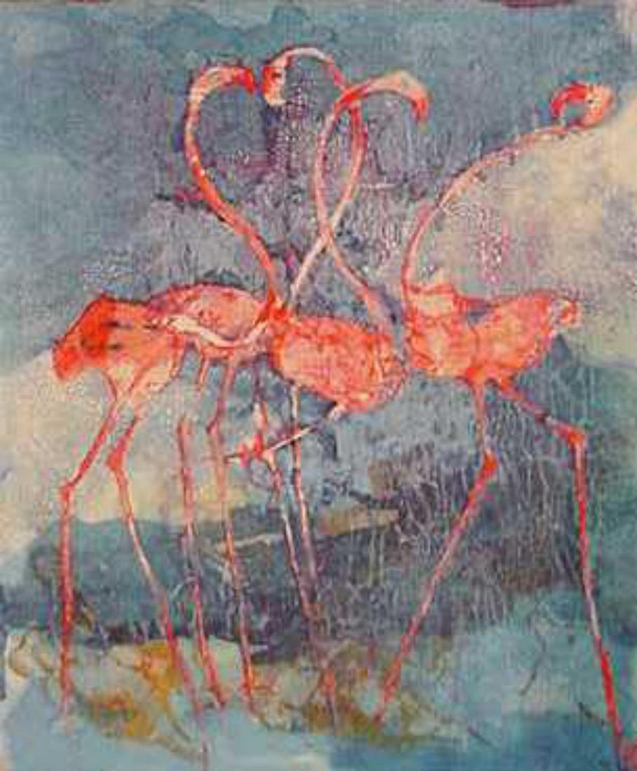 Edwin Salomon- Original Serigraph "Love is in the Air": Artist: Edwin Salomon. Medium: Original Serigraph. Title: Love is in the Air. Size (Unframed): 18" x 14.5". Certificate of Authenticity: From the publisher.