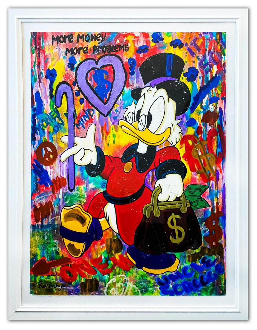 Nastya Rovenskaya- Original Mixed Media on Paper "Uncle (1 of 2)