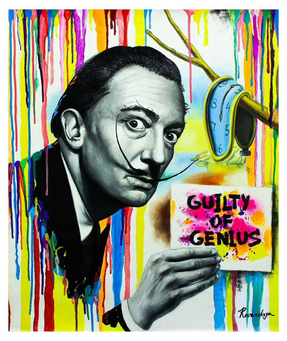 Nastya Rovenskaya- Original Oil on Canvas "Guilty of (1 of 2)