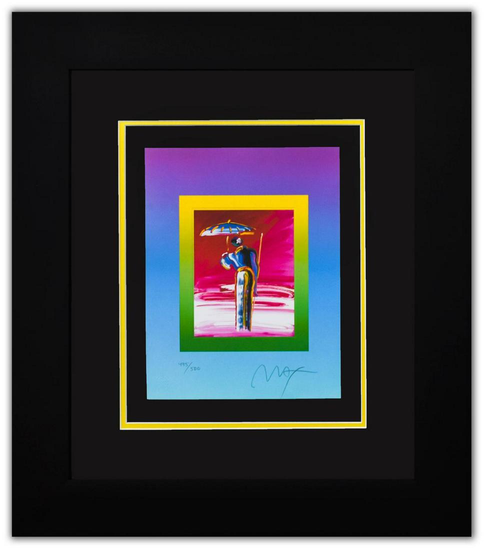 Peter Max- Original Lithograph "Sage with Umbrella and (1 of 2)