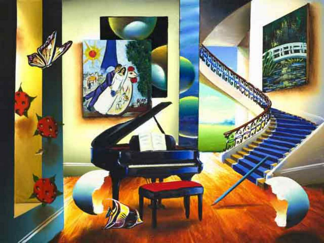 Ferjo "LOVE IN PARIS" Giclee on Canvas (1 of 1)