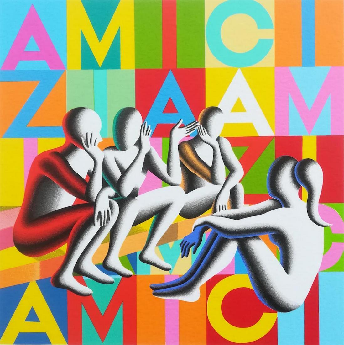 Mark Kostabi "Gossip Club " Original Serigraph (1 of 1)