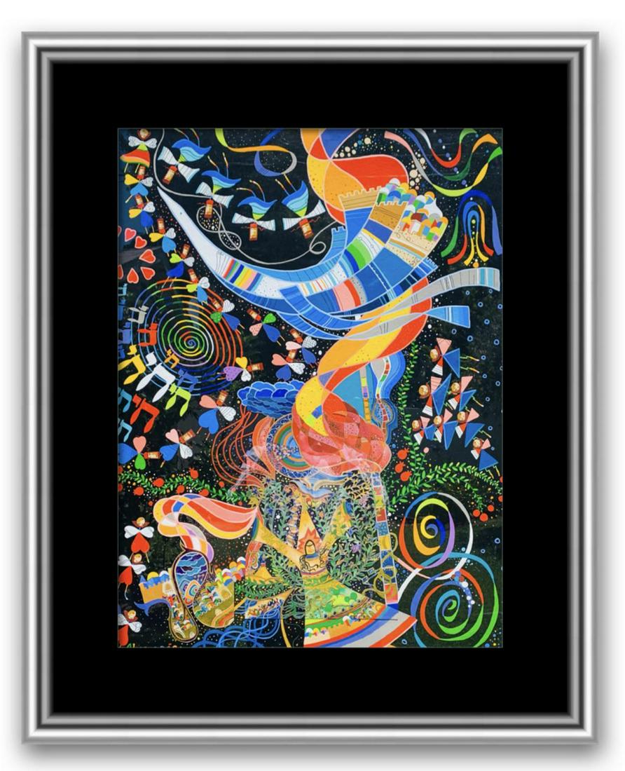 Raphael Abecassis Mixed Media unique Acrylic one of a (1 of 3)