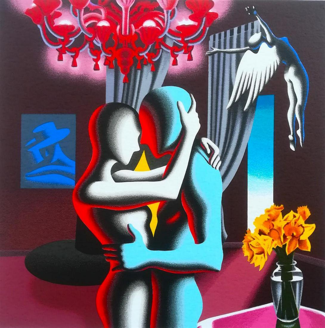 Mark Kostabi "Embracing The Future" Original Serigraph (1 of 1)