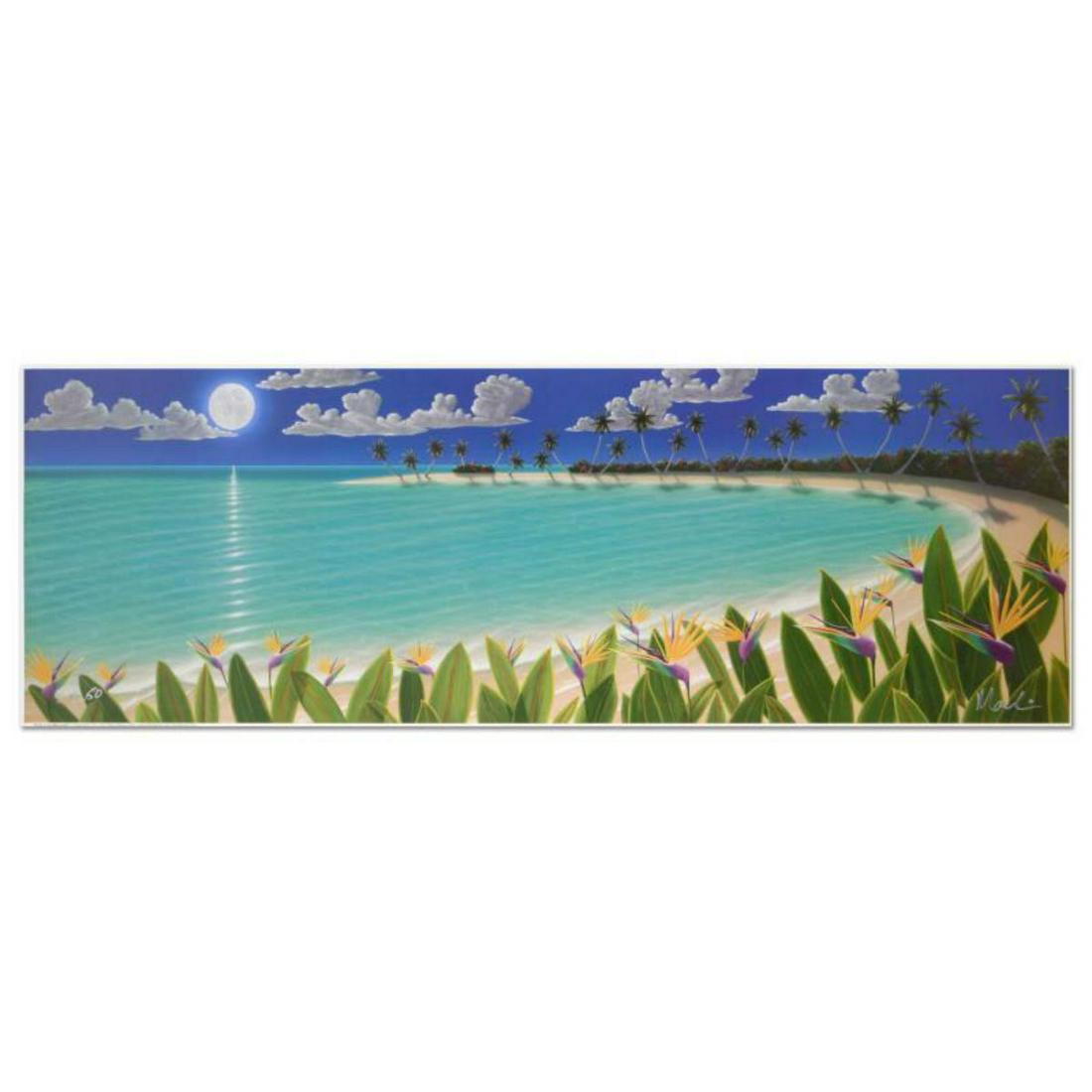 Dan Mackin, "Birds In The Moonlight" Limited Edition: "Birds In The Moonlight" is a limited edition lithograph on paper by Dan Mackin, numbered and hand signed by the artist. Includes Letter of Authenticity. Measures approx. 39" x 13.5" (image). Referenc