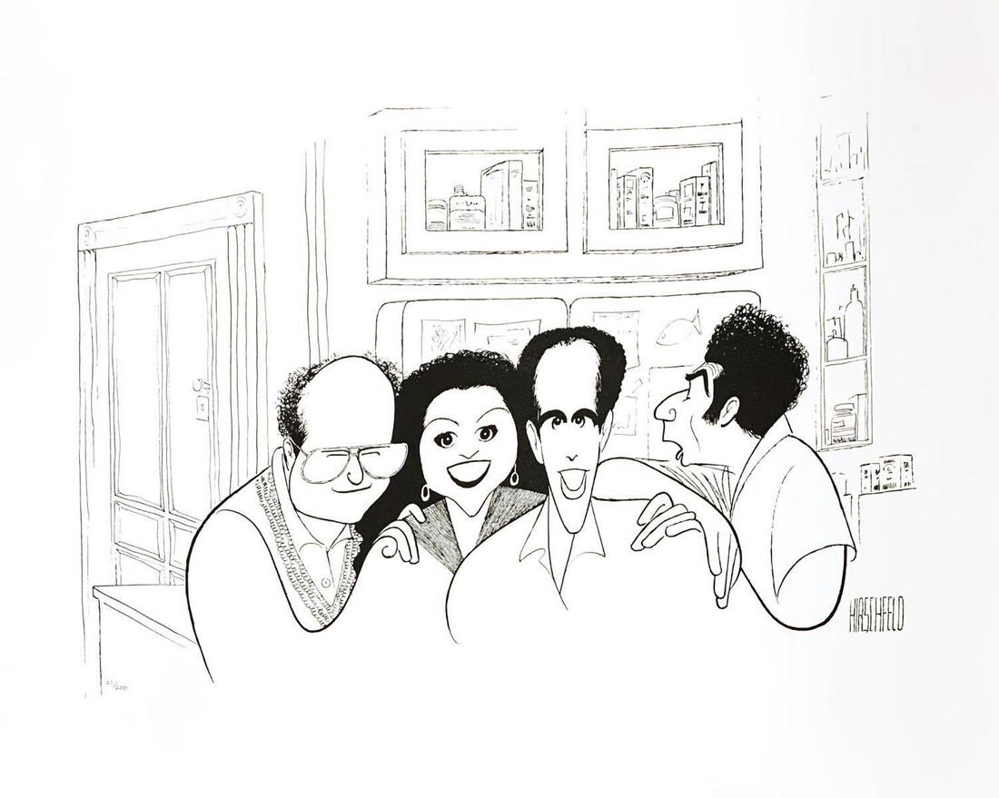 Al Hirschfeld- Original Lithograph on Paper "Seinfeld (1 of 1)