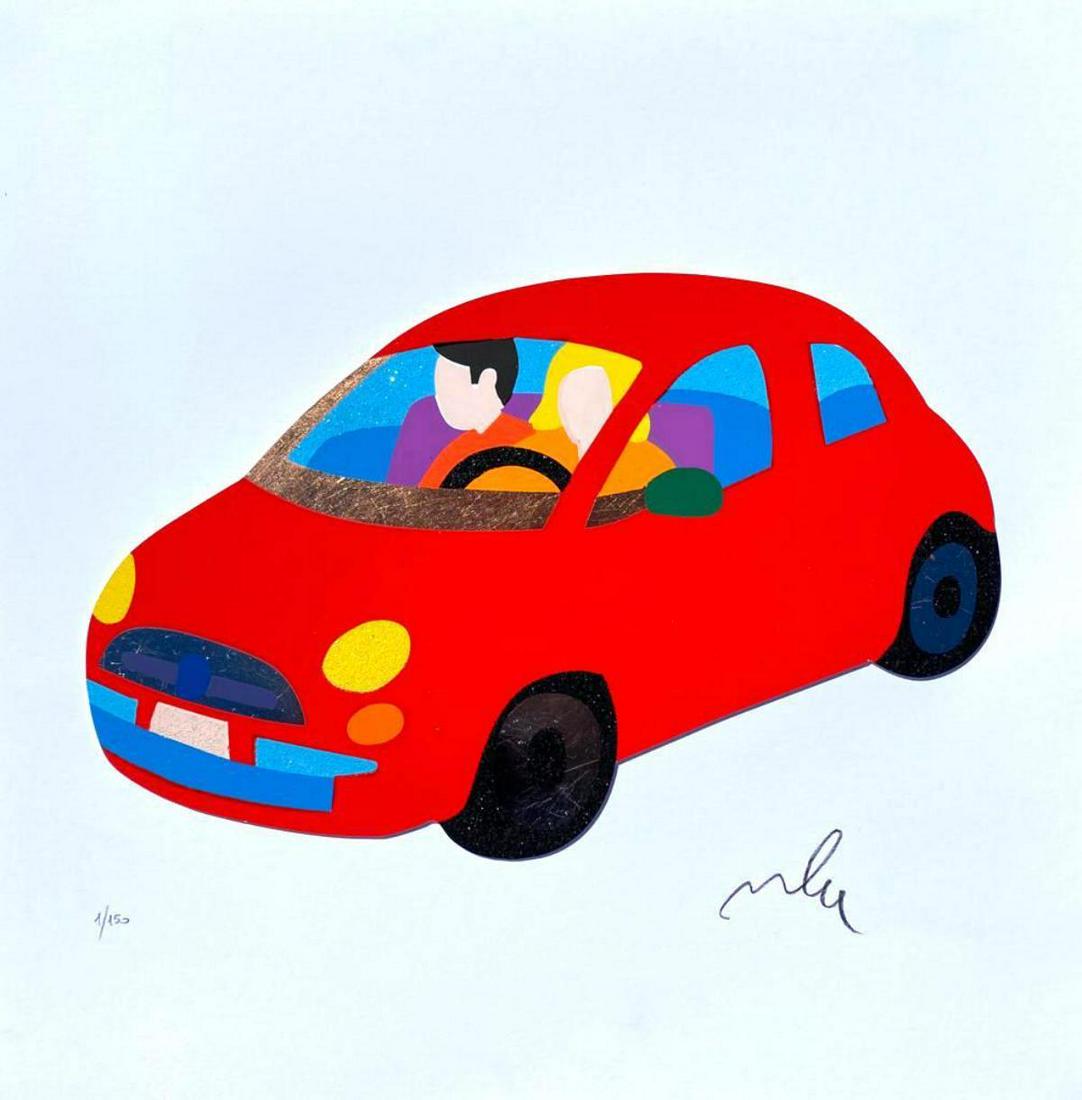 Marco Lodola- Original Serigraph on Paper with golden (1 of 1)