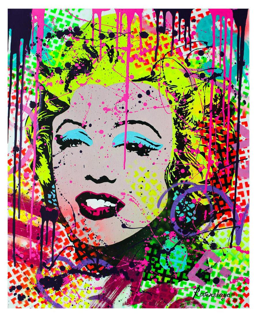 Nastya Rovenskaya- Original Oil on Canvas "Happiness by (1 of 2)