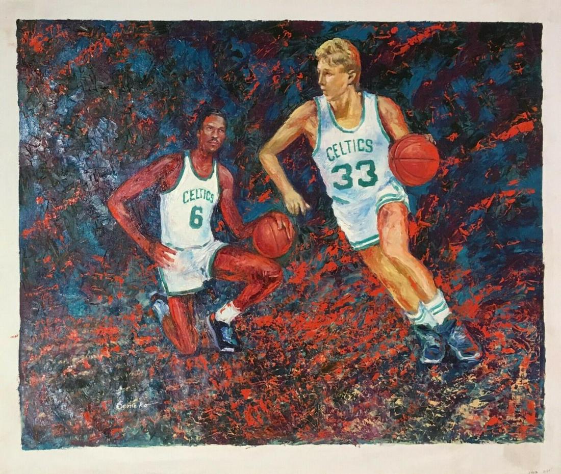IGOR SEMEKO ACRYLIC PAINTING ON CANVAS "LARRY BIRD" (1 of 1)