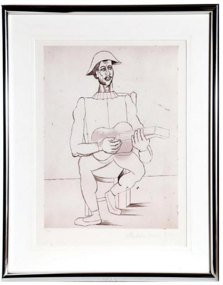 Arlequin Moustachu a la Guitare, Pablo Picasso (After) (1 of 1)