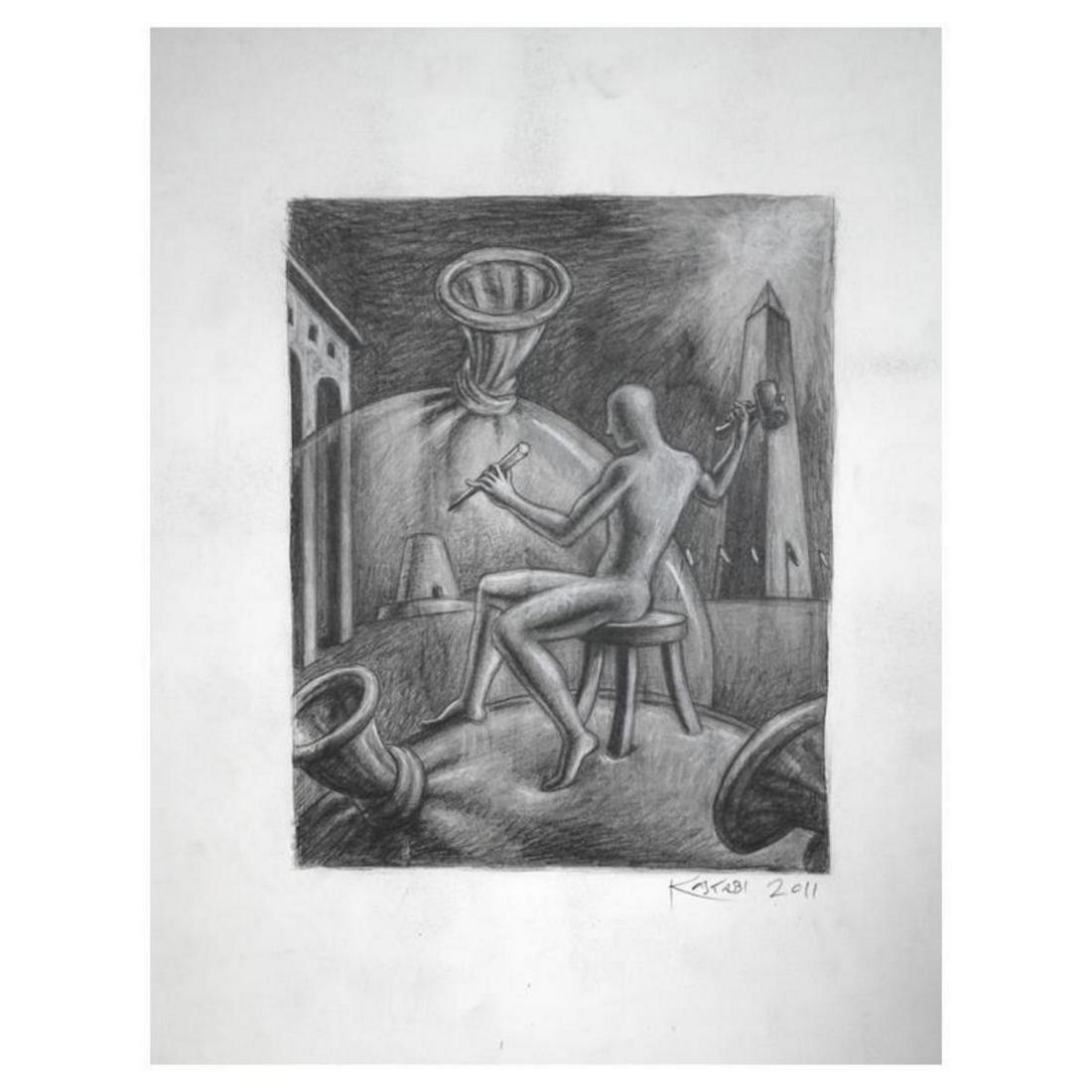 Mark Kostabi "Pop Art" Hand Signed Original Artwork (1 of 1)