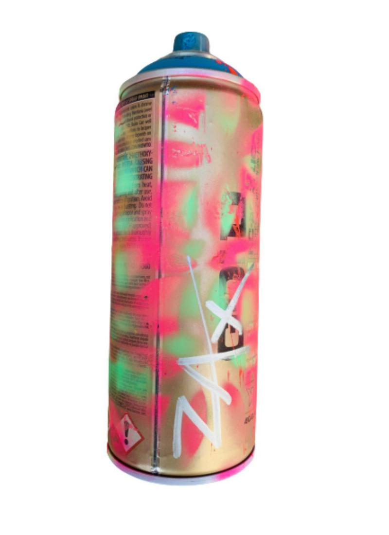 E.M. Zax- HAND PAINTED ARTIST USED SPRAY CAN "SPRAY: Artist: E.M. Zax. Medium: HAND PAINTED ARTIST USED SPRAY CAN . Title: SPRAY CAN. Size (Unframed): 8" x 4". Certificate of Authenticity: Is included. Reference# 13612.