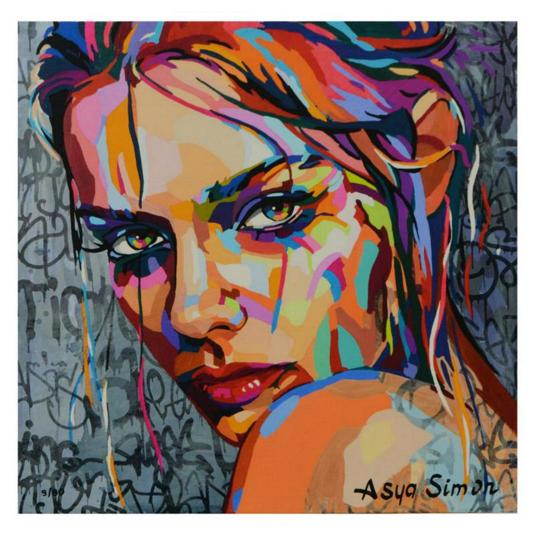 Asya Simon, Limited Edition on Canvas, Numbered and (1 of 2)