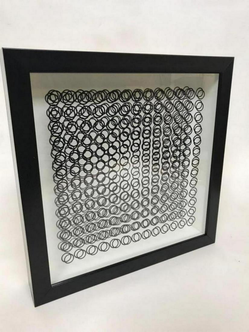 Victor Vasarely- 3D Wall Sculpture/object "Cinetiques": Artist: Victor Vasarely. Medium: 3D Wall Sculpture/object. Title: Cinetiques. Size (Unframed): . Size (Framed): 13" x 11". Certificate of Authenticity: Is included. Additional: Measures 11x13x2 inches