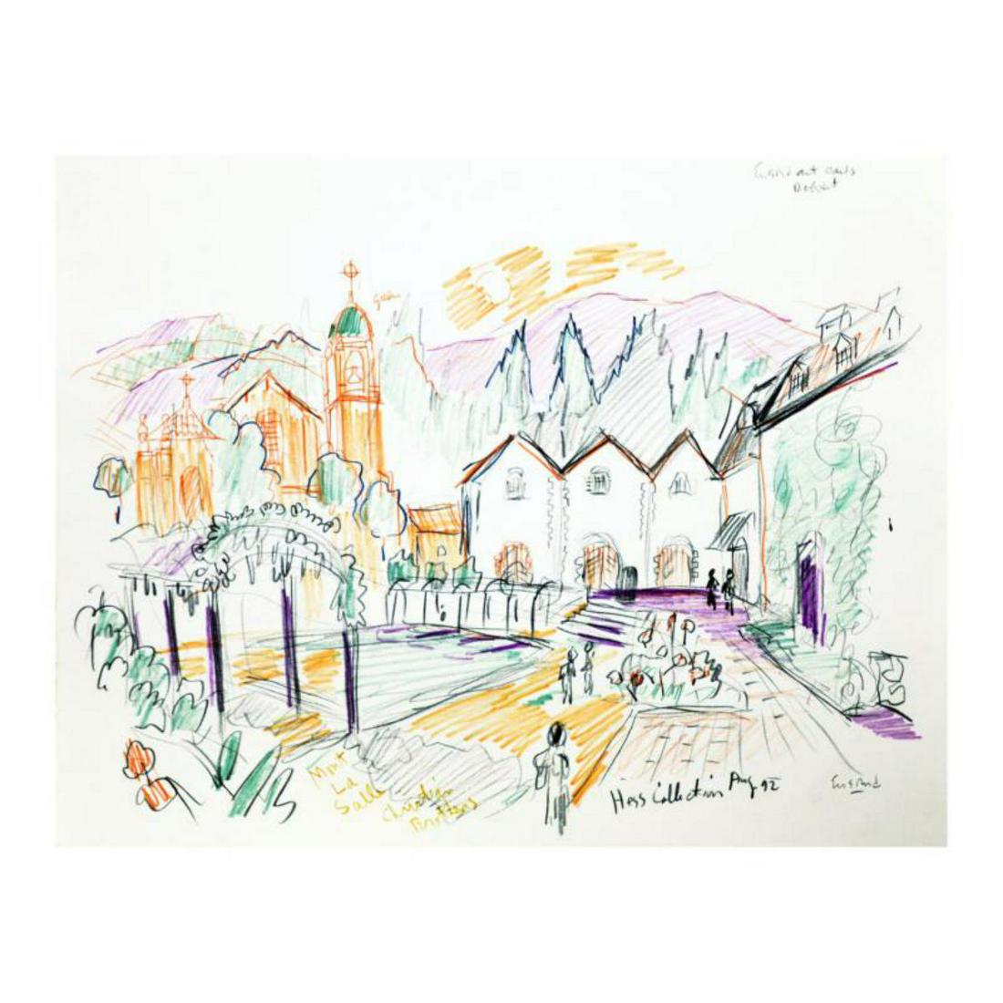 Wayne Ensrud "Hess Collection, Napa Valley" Pencil (1 of 2)