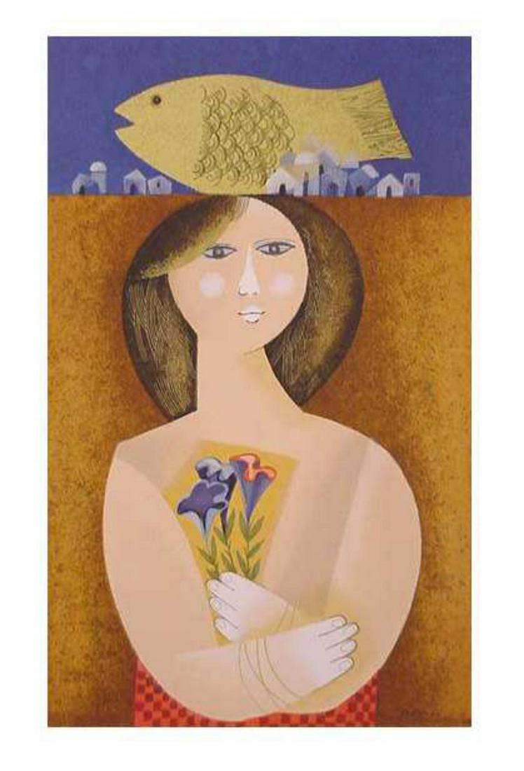 Samy Briss- Original Serigraph "Le Poisson du Bonheur" (1 of 1)