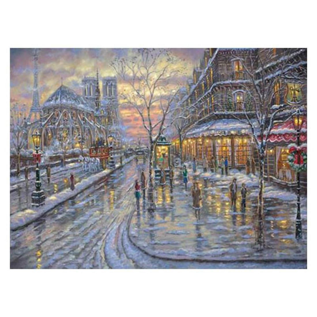 Robert Finale, "Christmas In Paris" Hand Signed, Artist (1 of 1)