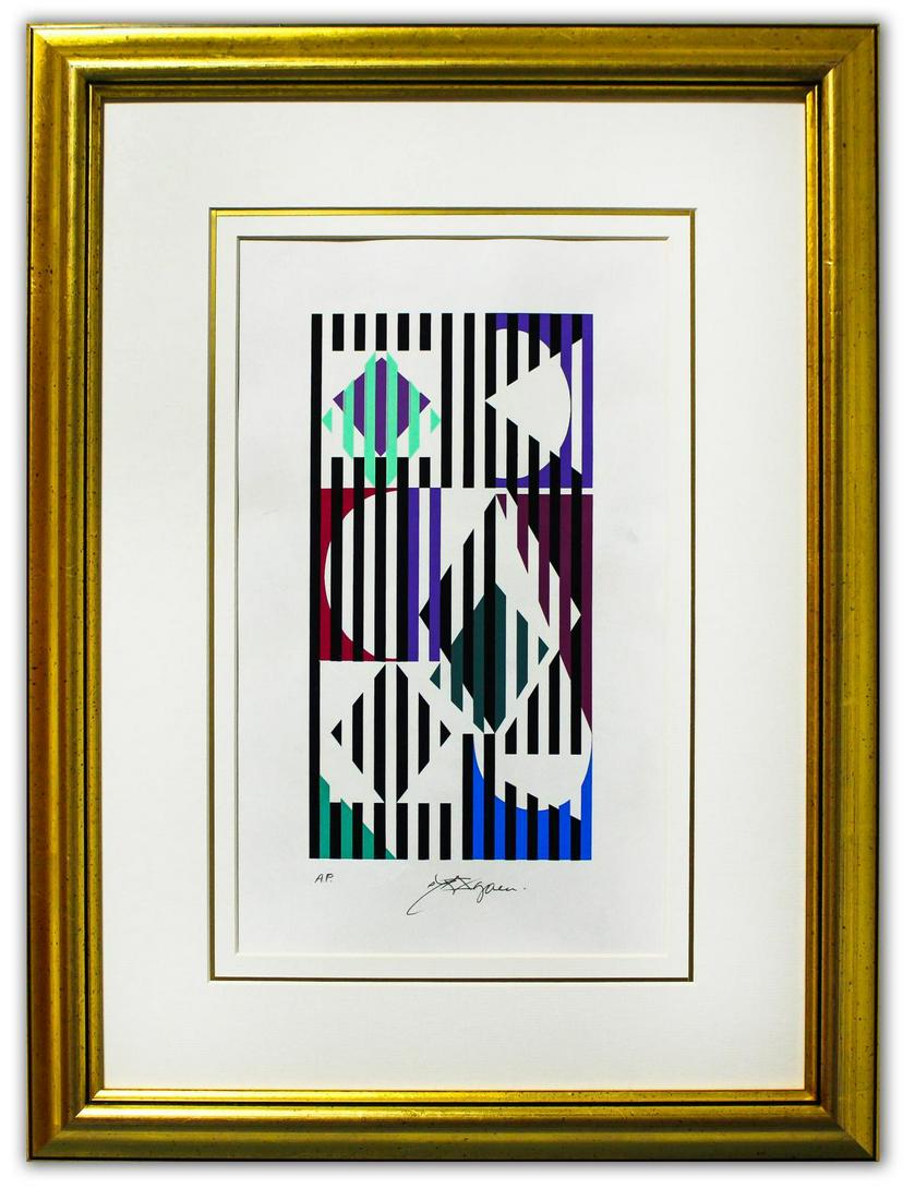 Yaacov Agam- Original Silkscreen on parchment Paper (1 of 3)