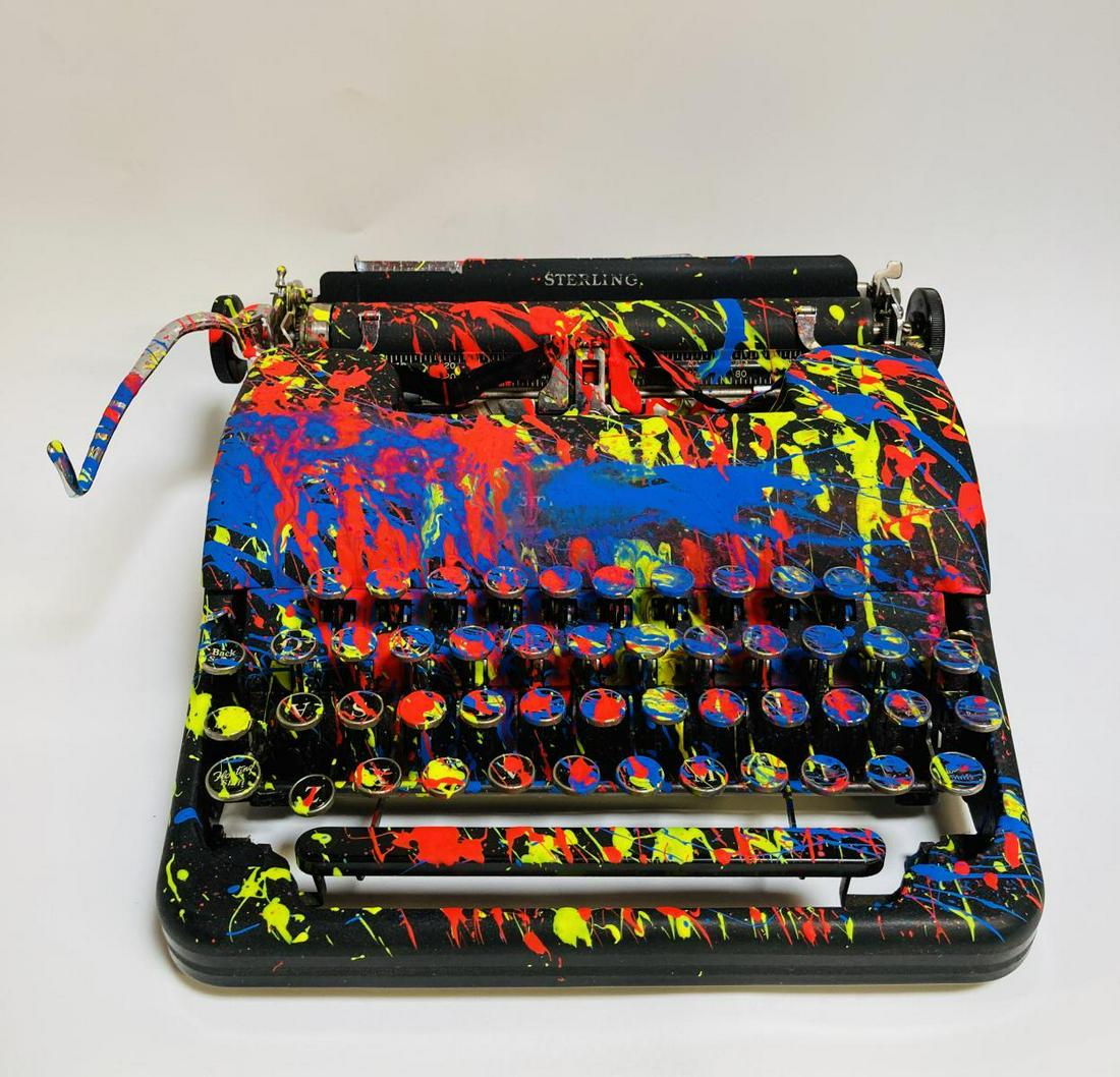 E.M. Zax Vintage Hand Painted Typewriter (1 of 2)