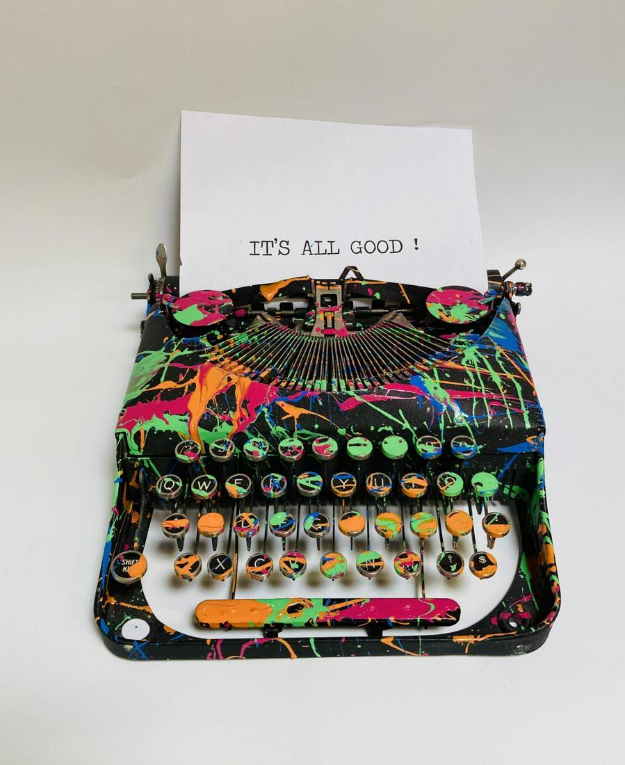 E.M. Zax Vintage Hand Painted Typewriter (1 of 2)