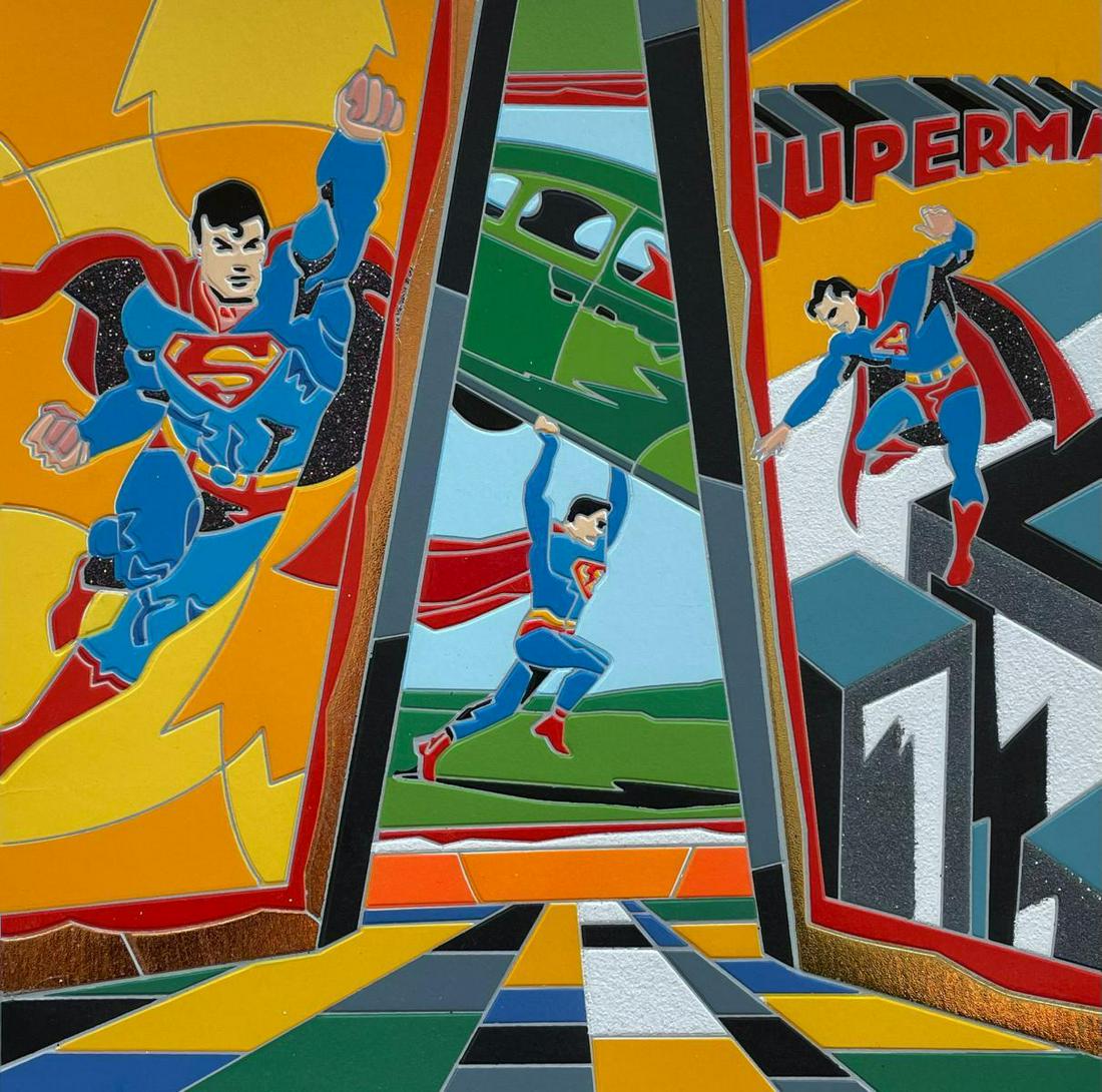 Ugo Nespolo- Silk Screen Serigraph "From Super Heroes" (1 of 1)