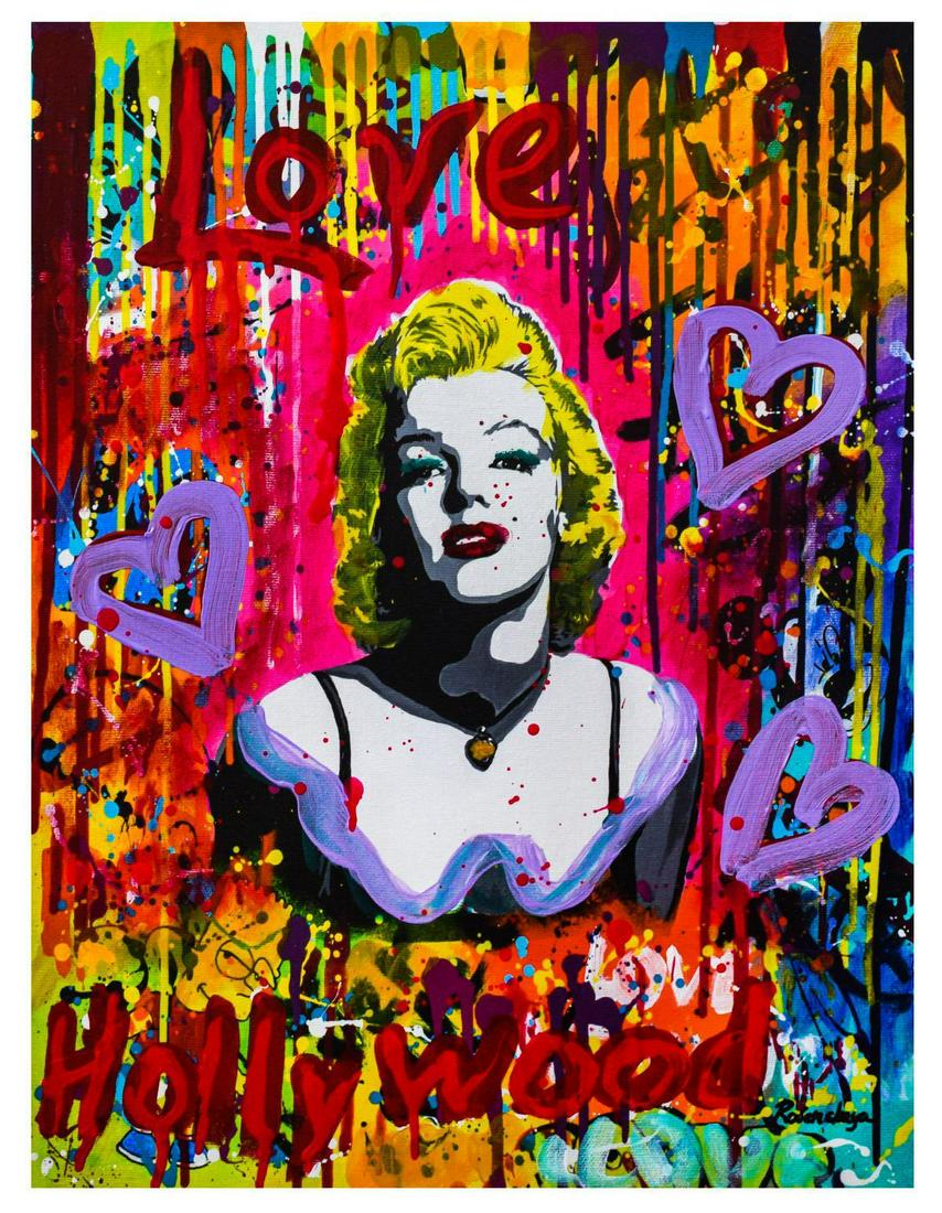 Nastya Rovenskaya- Mixed Media "Pink Marilyn" (1 of 1)