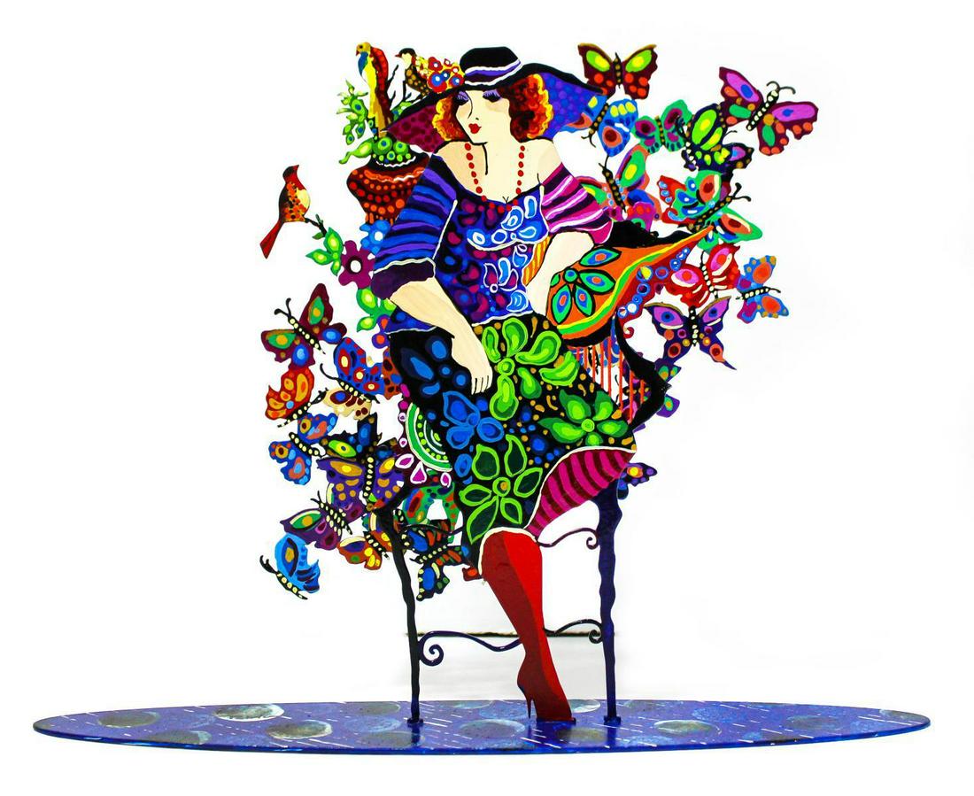 Patricia Govezensky- Original Painting on Cutout Steel: Artist: Patricia Govezensky. Medium: Original Painting on Cutout Steel. Title: Madam. Size (Unframed): 12" x 16". Certificate of Authenticity: From the publisher. Reference# 15083.