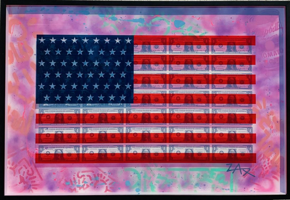 E.M. ZAX  Hand Painted Mixed Media 3D one of a kind (1 of 6)