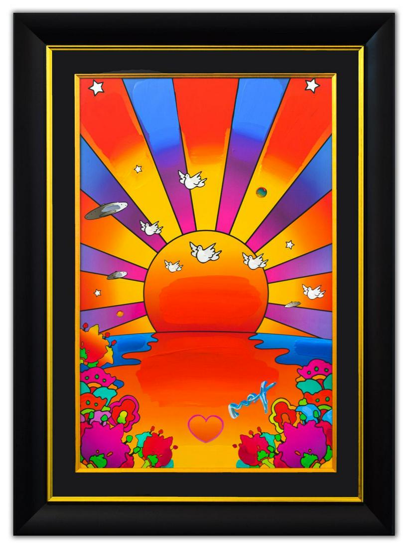 Peter Max- Original Mixed Media "Sunrise" (1 of 4)